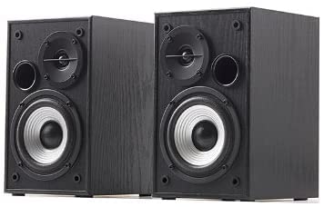 Edifier R980T Aktive 2.0 Lautsprechersystem Paar (24 Watt), 4" PC Regallautsprecher Studio Monitore für Computer --Schwarz