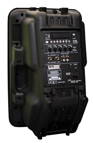 E-Lektron aktives PA Lautsprecher-System Soundanlage mit Media-Player, Bluetooth, integrierte Class-D Endstufe JAD30-B 400W