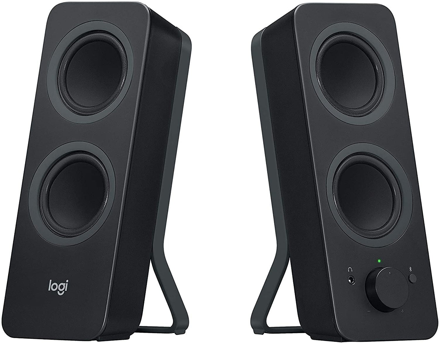 Logitech Z207 Kabellose PC-Lautsprecher, Bluetooth, Stereo Sound, 10 Watt Spitzenleistung, 3.5 mm Eingang, Kopfhörerbuchse, Easy-Switch Feature, EU Stecker, PC/TV/Tablet/Handy - Schwarz