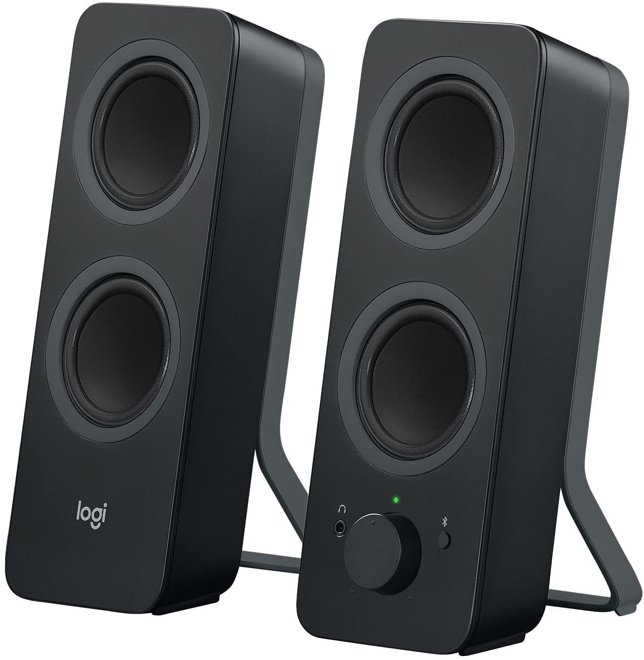 Logitech Z207 Kabellose PC-Lautsprecher, Bluetooth, Stereo Sound, 10 Watt Spitzenleistung, 3.5 mm Eingang, Kopfhörerbuchse, Easy-Switch Feature, EU Stecker, PC/TV/Tablet/Handy - Schwarz