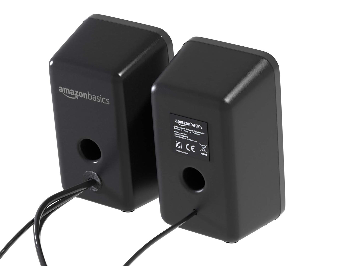 Amazon Basics Computer-Lautsprecher für Schreibtisch oder Laptop , AC-Betrieb (EU-Version), 2 Stück, Schwarz