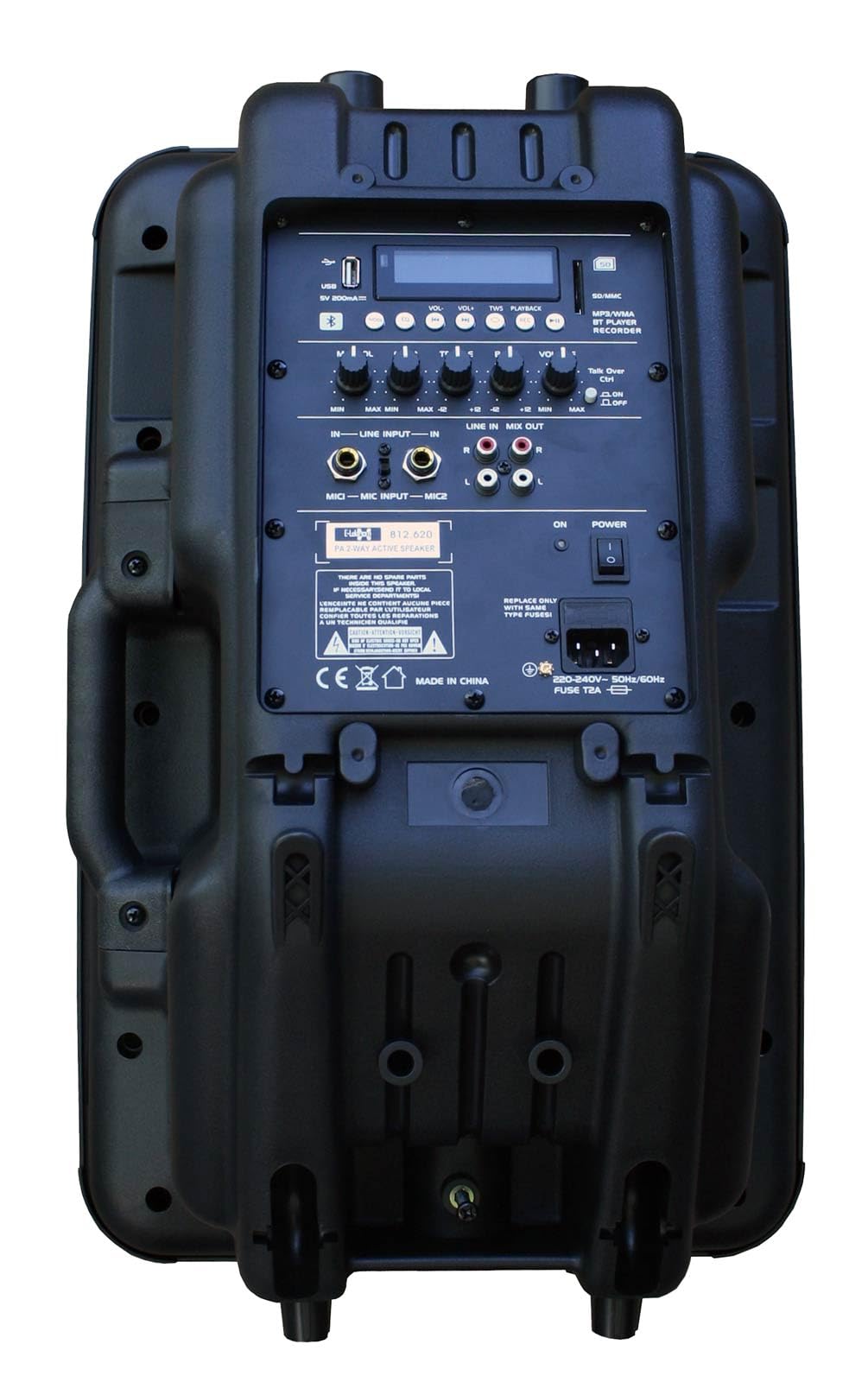 E-Lektron aktives PA Lautsprecher-System Soundanlage mit Media-Player, Bluetooth, integrierte Class-D Endstufe JAD30-B 400W