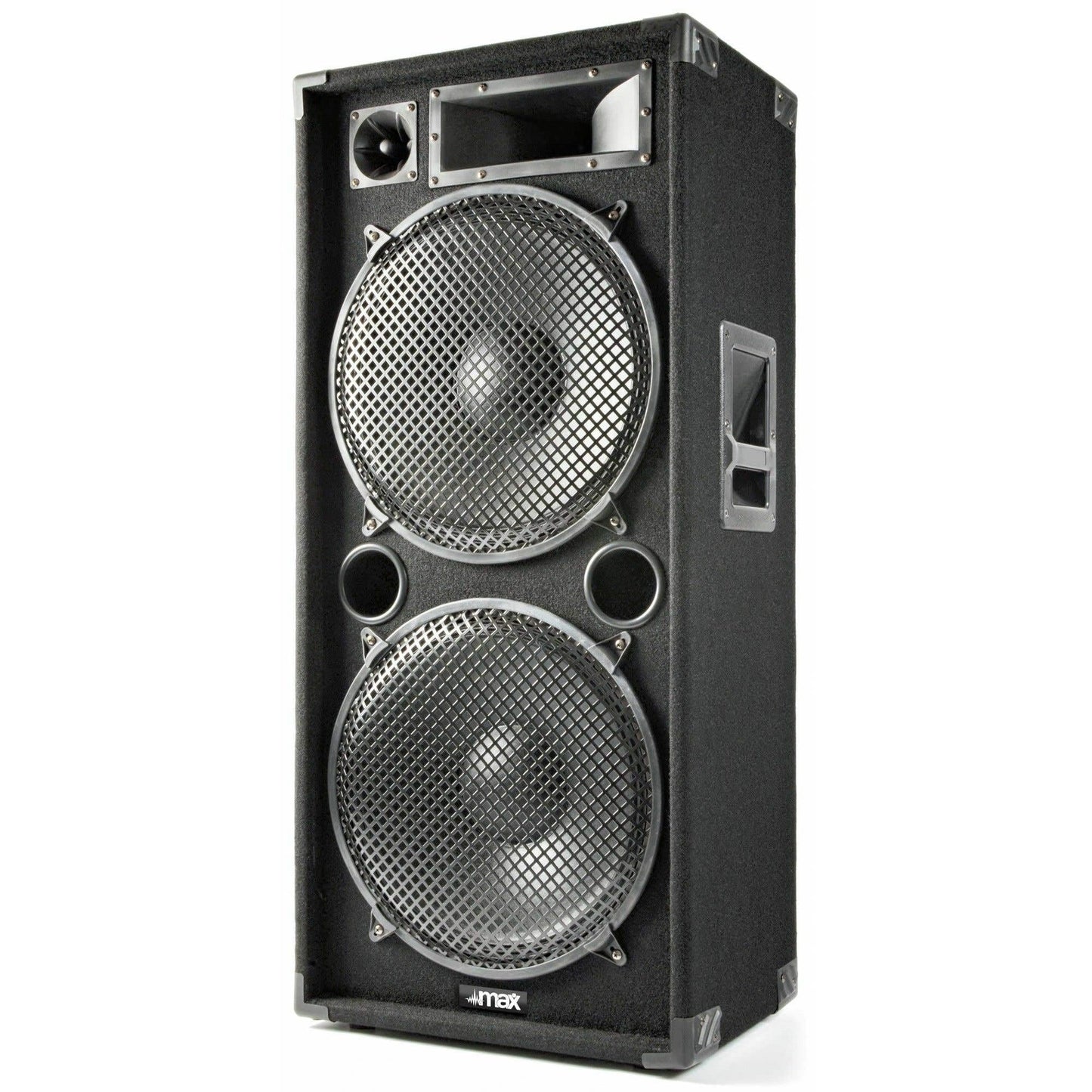 MAX215 PA Lautsprecher Set 4000 W mit Bluetooth Verstärker & 2X 3‑Wege 15″ DJ Lautsprecher, FPL1000 Bluetooth Verstärker mit USB/SD Player & Fernbedienung, inkl. Kabel - Plug & Play Musikanlage