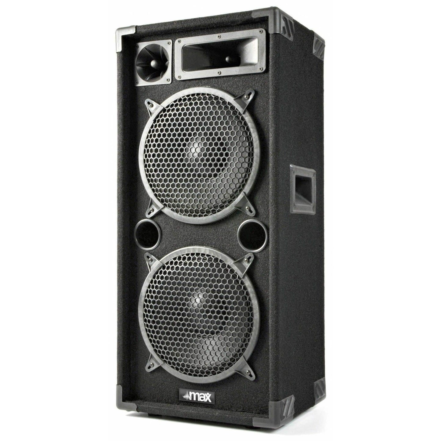 MAX210 PA Anlage Set – 2000W Bluetooth Verstärker & 2x DJ Lautsprecher, USB/SD, Fernbedienung, Plug & Play Musikanlage