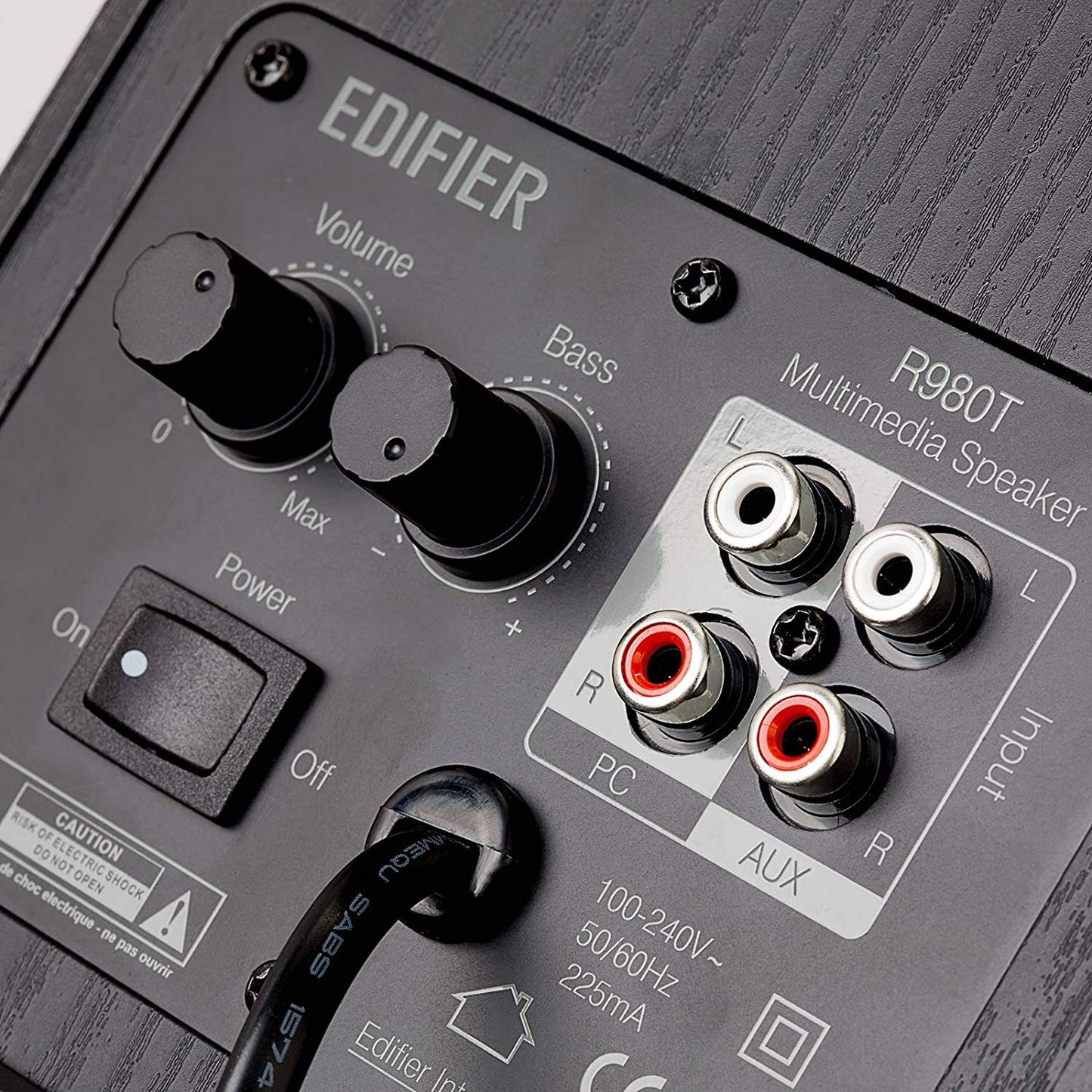 Edifier R980T Aktive 2.0 Lautsprechersystem Paar (24 Watt), 4" PC Regallautsprecher Studio Monitore für Computer --Schwarz