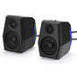 Sanyun SW209 36W 2.0 Computer Gaming PC Multimedia Lautsprecher, Mehrfacher EQ-Sound-Modus, Bluetooth 5.0 USB 3.5mm Aux Eingänge, RGB-Leuchten, für Laptop Desktop Monitor (Paar, Schwarz)