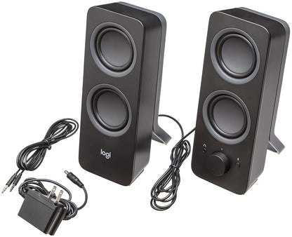 Logitech Z207 Kabellose PC-Lautsprecher, Bluetooth, Stereo Sound, 10 Watt Spitzenleistung, 3.5 mm Eingang, Kopfhörerbuchse, Easy-Switch Feature, EU Stecker, PC/TV/Tablet/Handy - Schwarz