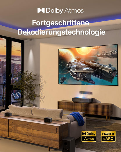 ULTIMEA 5.1 Soundbar mit Dolby Atmos, 3D Surround Sound System, Soundbar für TV Geräte mit Subwoofer, 2 Rear-Lautsprechern, Sound bar Bluetooth 5.3 mit Einstellbarem Bass, Poseidon D60