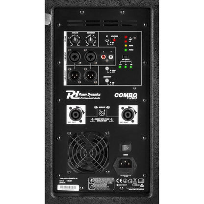 Power Dynamics Combo 1200 - PA Lautsprecher 2.1 DJ Boxen Set, 12 Zoll aktiv Subwoofer, 6,5 Zoll Topteile, Bluetooth, Mobile PA Anlage Komplettset - 1200 Watt - DJ Anlage