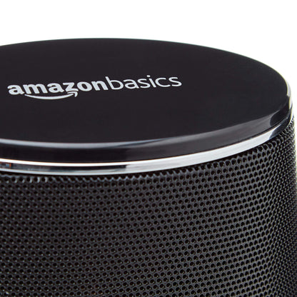 Amazon Basics - PC-Lautsprecher mit dynamischem Sound, USB-Betrieb, Schwarz, 1 Paar & Gaming-Mauspad