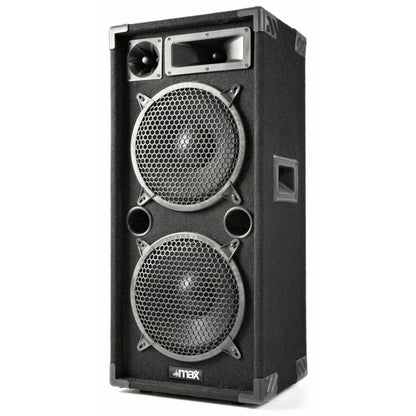 MAX210 PA Anlage Set – 2000W Bluetooth Verstärker & 2x DJ Lautsprecher, USB/SD, Fernbedienung, Plug & Play Musikanlage