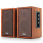 cinnkeyi 2.0 PC-Lautsprecher 40W aus Holz – Kräftiger Bass, Hi-Fi Stereo Sound, USB/Bluetooth, DSP Audio, Desktop Lautsprecher für Laptop & Computer (5201-EU)